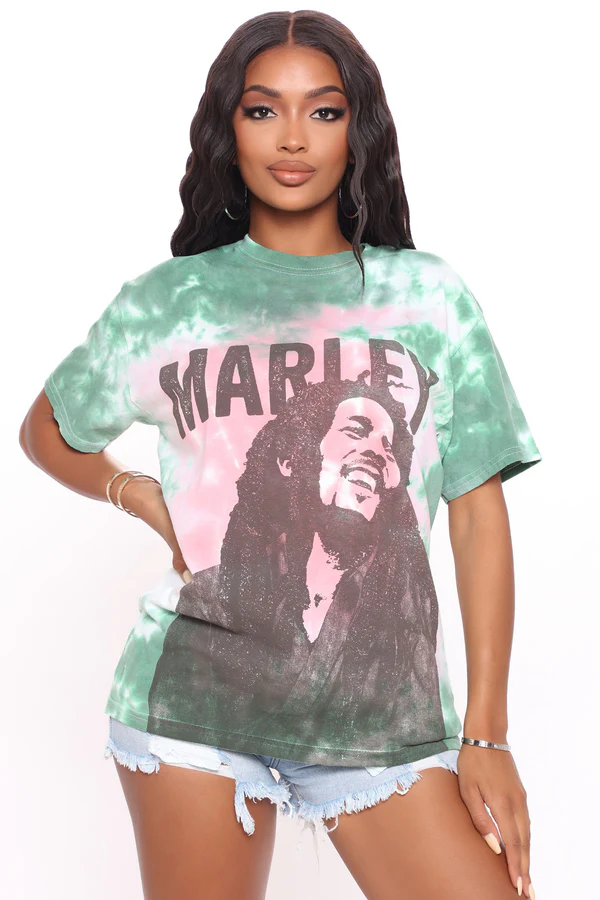 Bob Marley Tie Dye Top
