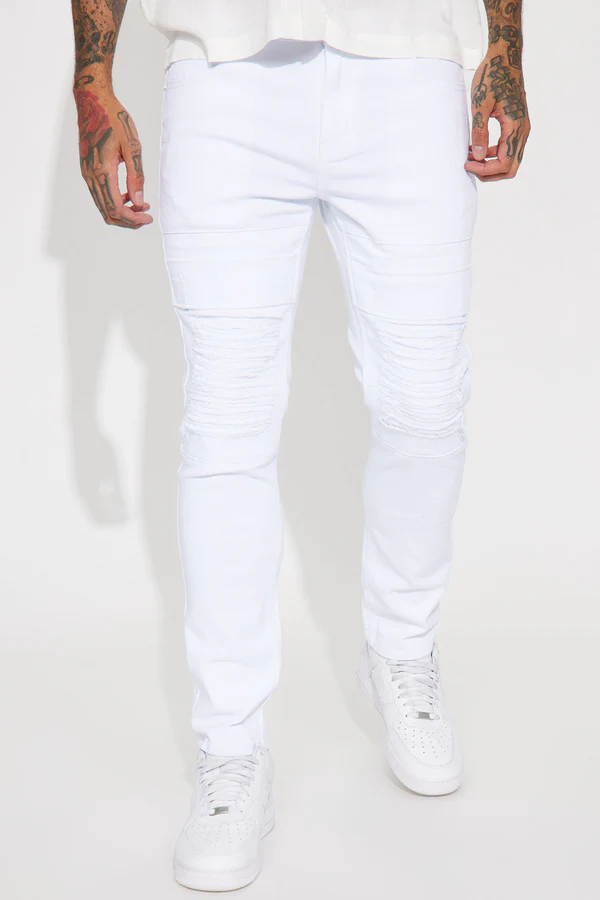 Reel It In Skinny Jean - White