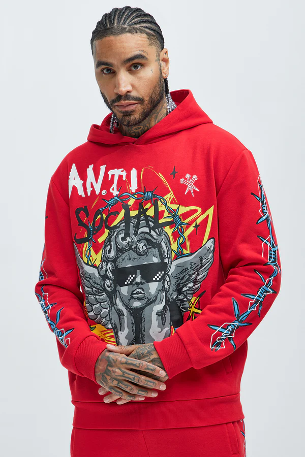 Love The Hate Hoodie - Red