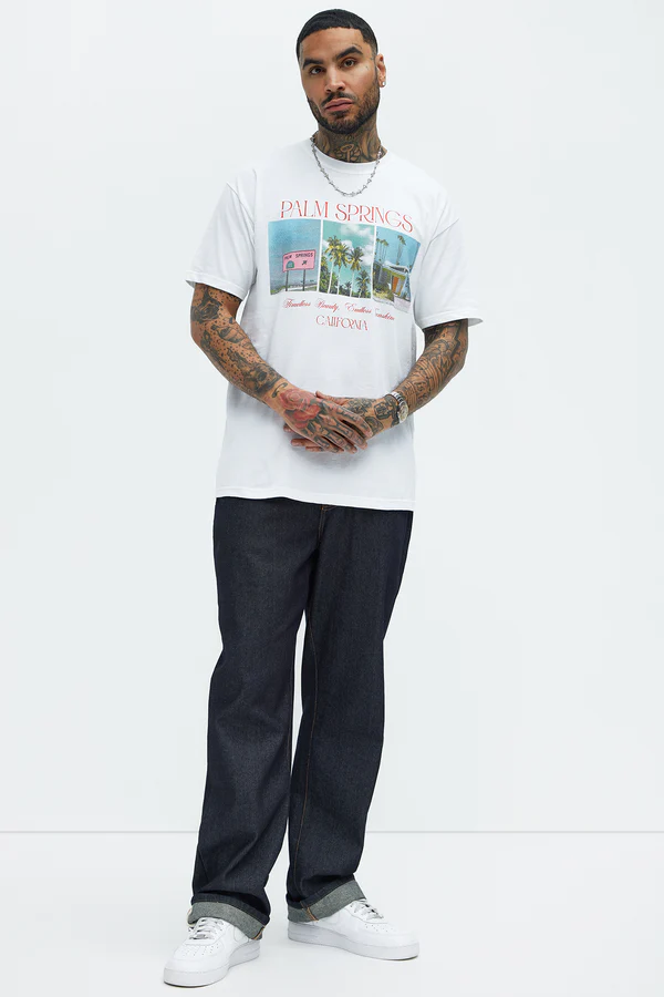 Palm Springs Paradise Resort Short Sleeve Tee - White