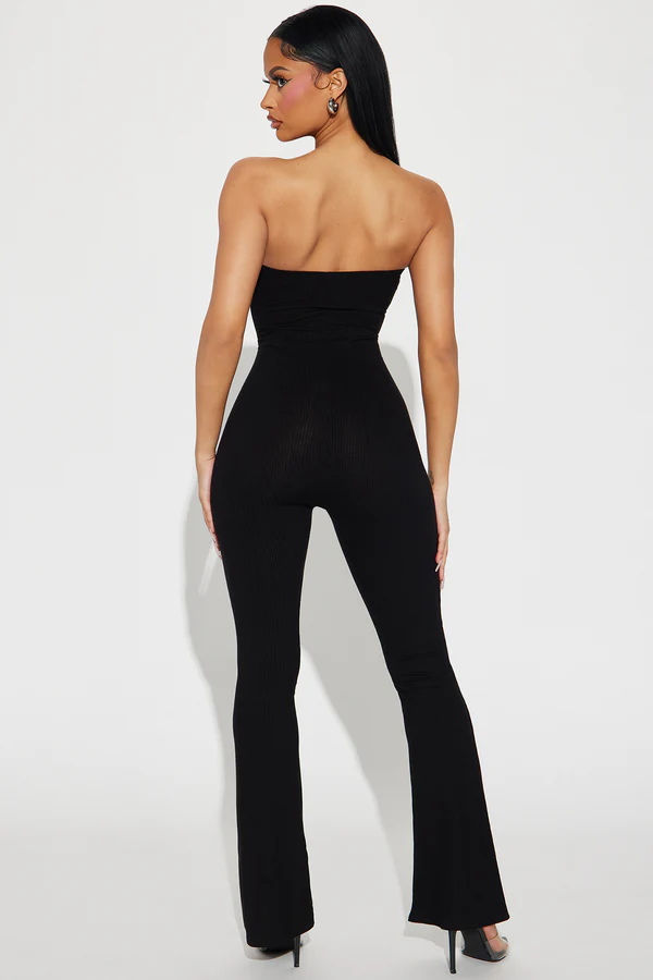 Christy Ribbed Jumpsuit - Black