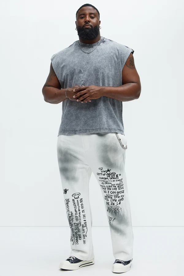 Tyson Wild Heart Straight Sweatpants - White