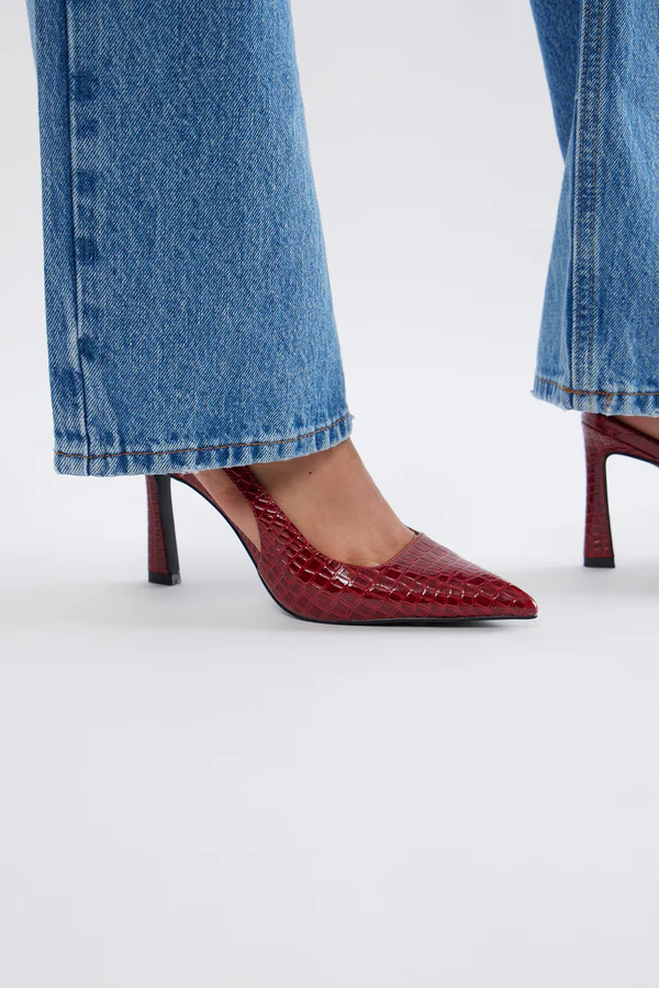 Samantha Slingback Pumps - Red