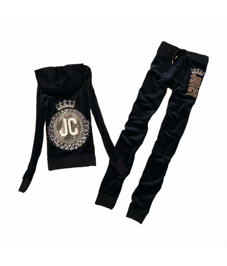 Juicy Couture  JC 2017 Black Velour Suit