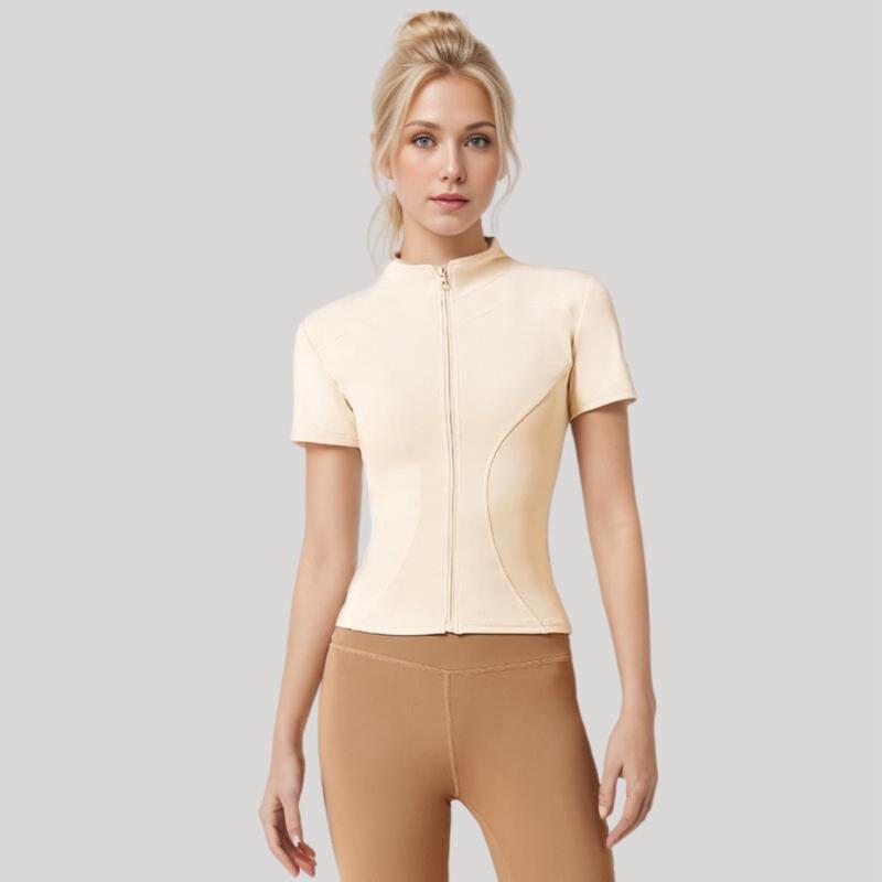 Women's Fitness Jacket Slim Fit Fitness Casual Short Sleeve Sports Jackets Yoga Top Womens Jackets Casual Teen