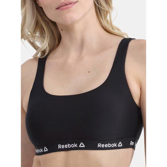 Reebok Women's Logo Bralette Swim Top with UPF 50+