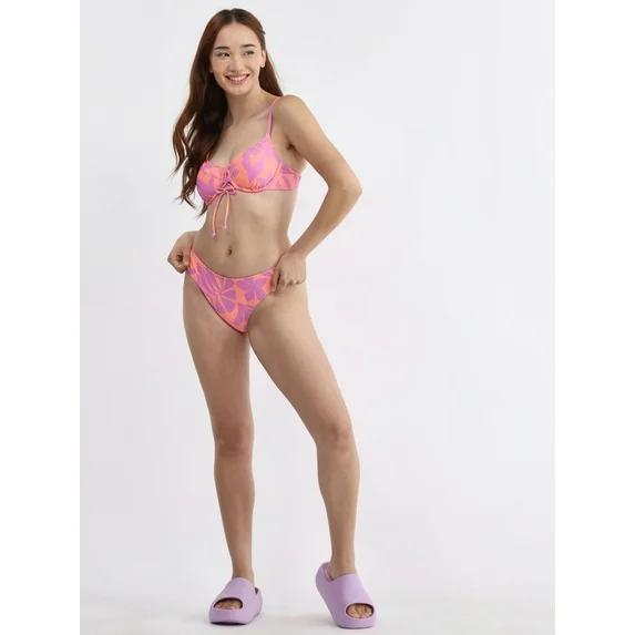 Women's No Boundaries Floral High Leg Swim Bottoms