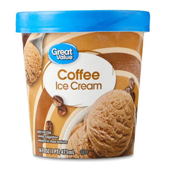 Great Value Coffee Ice Cream, 16 fl oz product-image