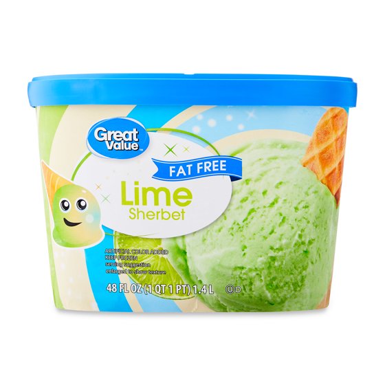 Great Value Fat Free Lime Sherbet, 48 fl oz product-image