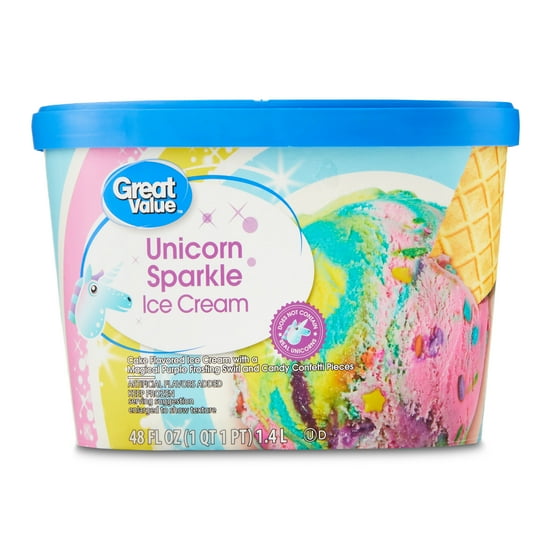 Great Value Unicorn Sparkle Ice Cream, 48 fl oz product-image