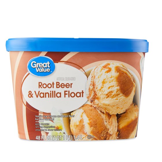 Great Value Root Beer and Vanilla Float Ice Cream, 48 fl oz product-image