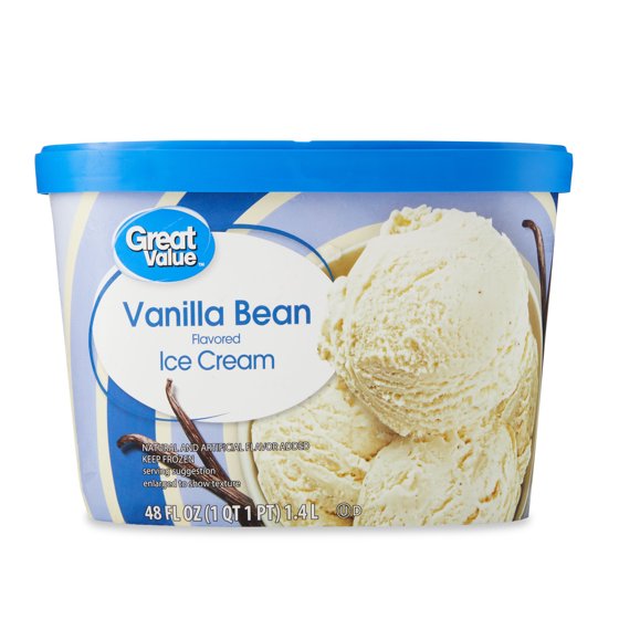 Great Value Vanilla Bean Flavored Ice Cream, 48 fl oz product-image