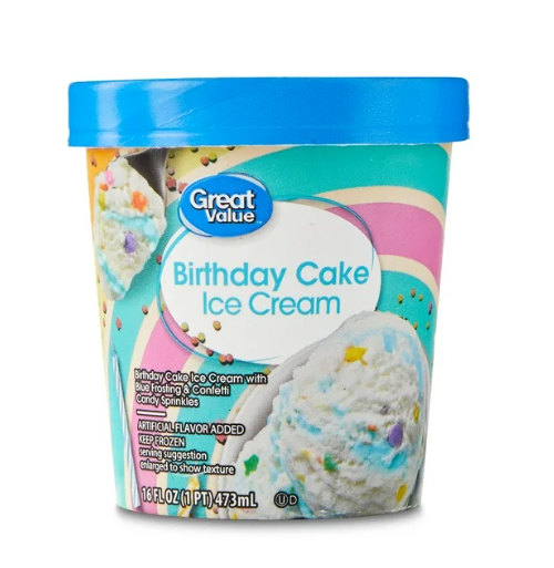Great Value Birthday Cake Ice Cream, 16 fl oz product-image