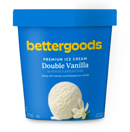 Bettergoods Double Vanilla Premium Ice Cream, 16 fl oz product-image
