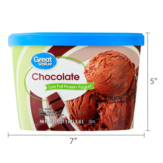 Great Value Chocolate Low Fat Frozen Yogurt, 48 fl oz Tub product-image