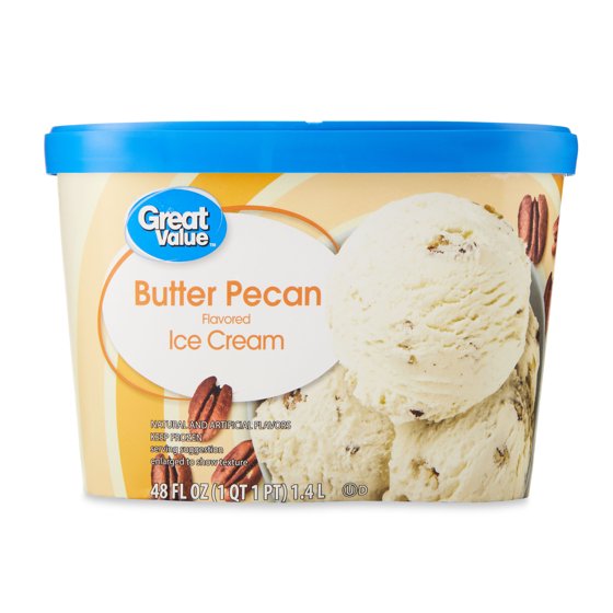 Great Value Butter Pecan Ice Cream, 48 fl oz product-image