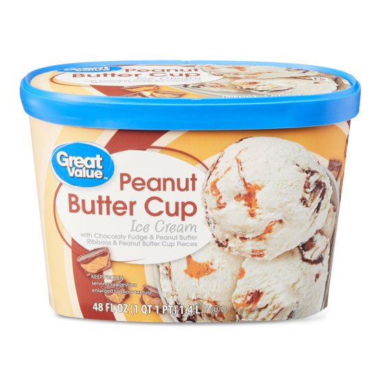 Great Value Peanut Butter Cup Ice Cream, 48 fl oz product-image
