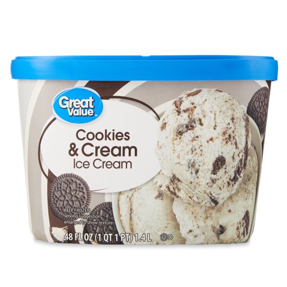 Great Value Cookies & Cream Ice Cream, 48 fl oz product-image