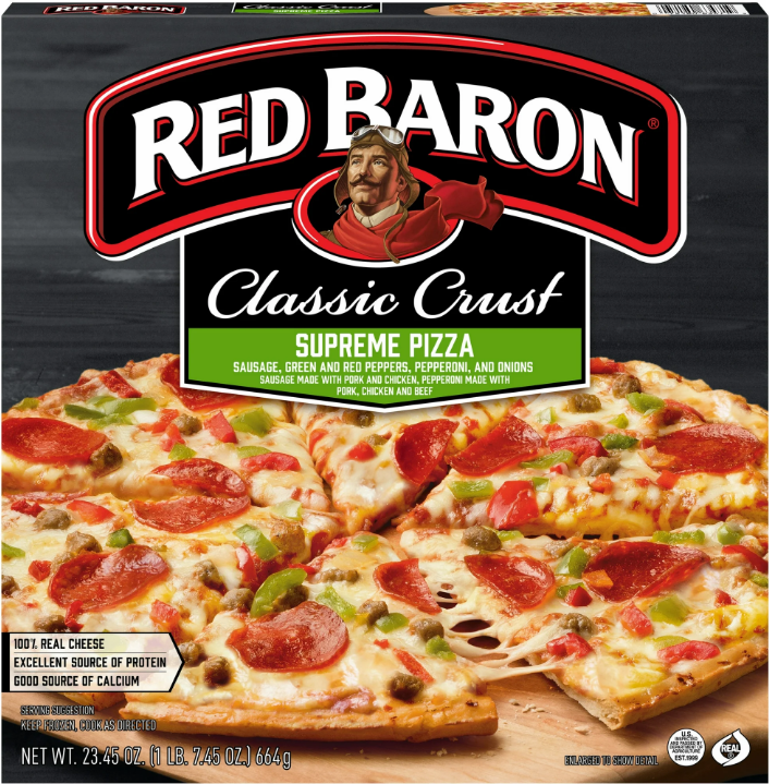 Red Baron Supreme Classic Crust Frozen Pizza, 23.46 oz product-image