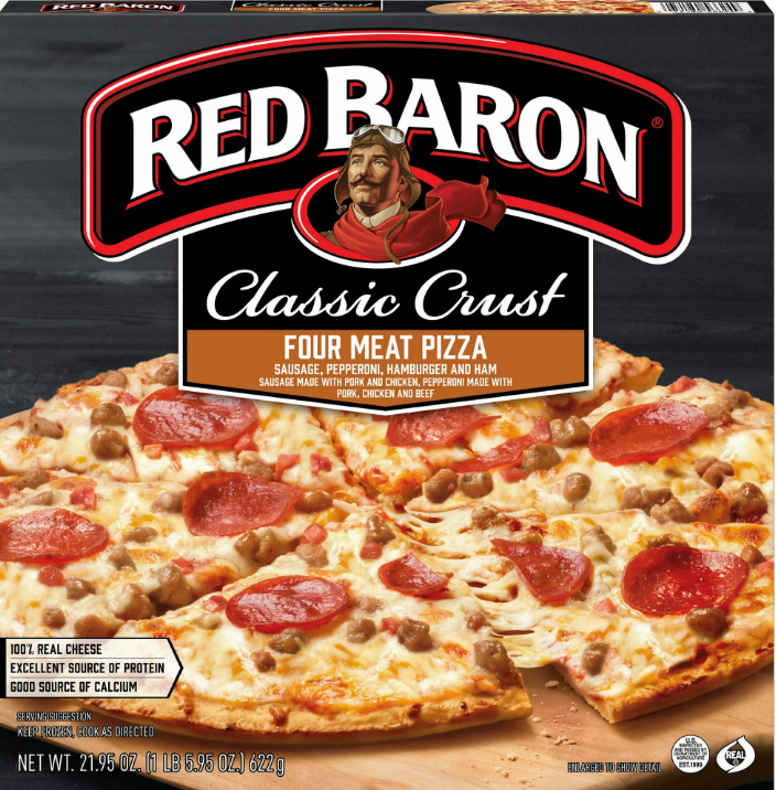 Red Baron Four Meat Classic Crust Frozen Pizza, 21.95 oz product-image