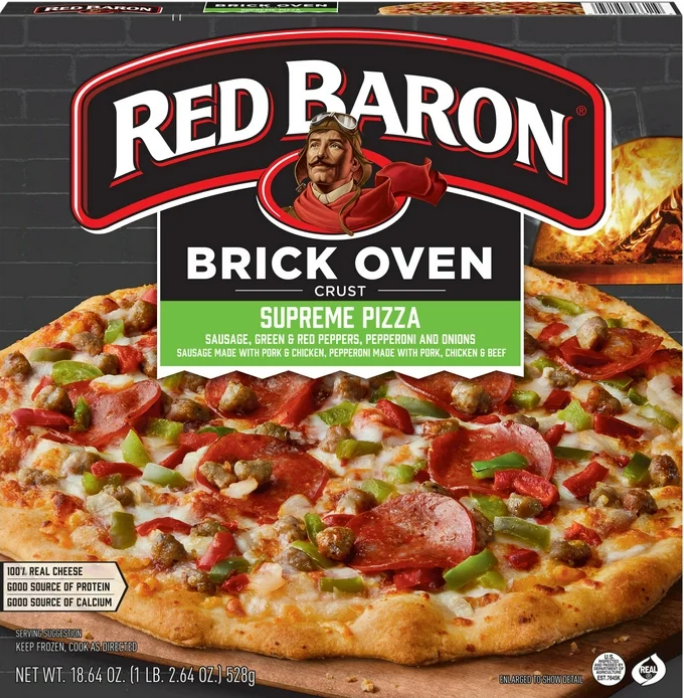 Red Baron Supreme Brick Oven Crust Frozen Pizza, 18.64 oz product-image