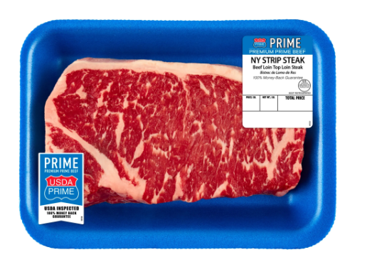 New York Strip Steak, Prime Beef, 1 Per Tray, 0.4 - 0.93 lb product-image