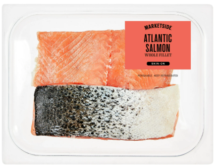 Marketside Skin-On Atlantic Salmon Fillets, 0.70-1.25 lb product-image