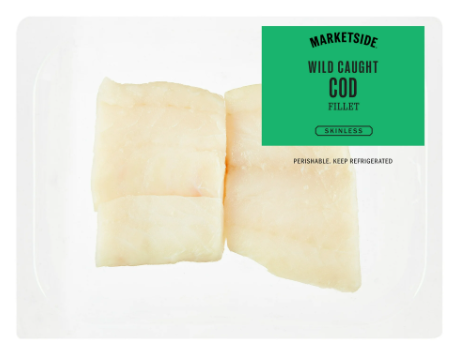 Marketside Skinless Wild Caught Cod Fillet, 0.70-1.4 lb product-image