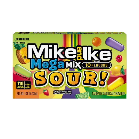 Mike and Ike Mega Mix SOUR! Chewy Candy, 4.25 Ounce, 1 Count product-image