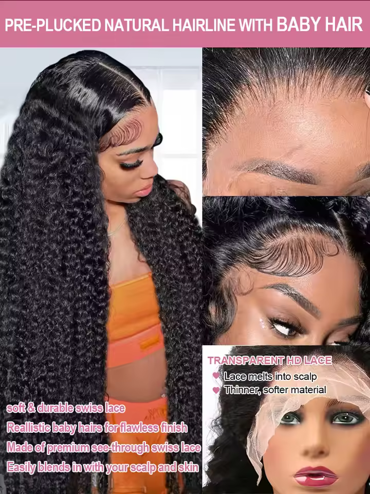 40 50 Inch Water Wave Curly Lace Front Wigs 13x4 13x6 HD Deep Wave Lace Frontal Wig 7x5 Glueless Human Hair Wigs For Women 300%