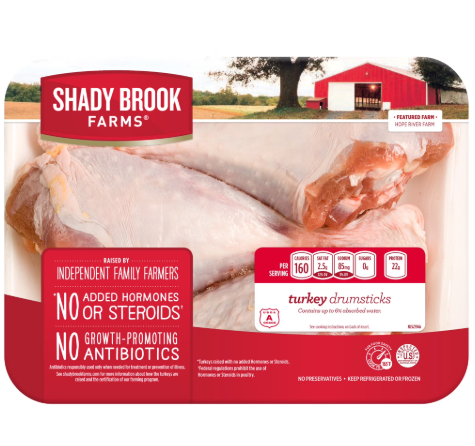 Shady Brook Farms® Turkey Drumsticks, 3 Pieces Tray, Fresh, 2 - 2.5 lbs. product-image