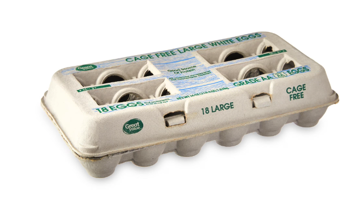 Great Value Cage-Free White Eggs, Large, 18 Count product-image