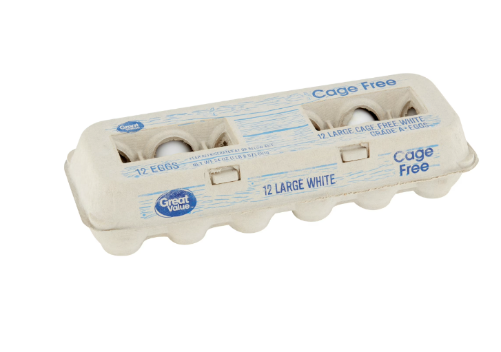 Great Value Cage Free Large White Eggs, 12 Count product-image
