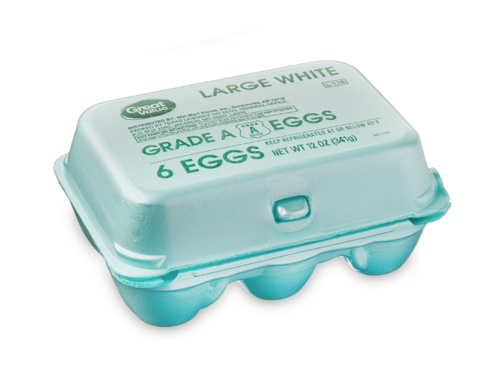 Great Value Large White Eggs, 6 Count product-image