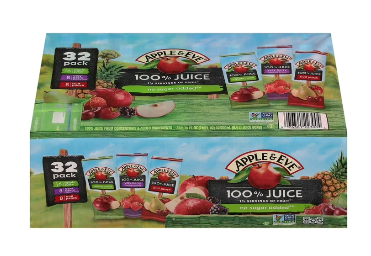 Apple & Eve 100% Juice Drink, Variety Pack, 6.75 Fl Oz, 32 Count product-image