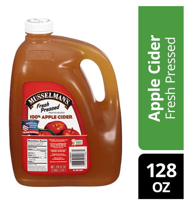 Musselman's 100% Apple Cider, Fresh Pressed, 128 fl oz Jug product-image