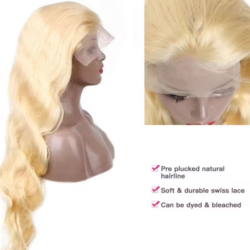 360 Lace Frontal Wig 613 Blonde 13x4 13x6 Body Wave Lace Front Wig Preplucked Brazilian Lace Front Human Hair Wigs 30 32 46 Inch
