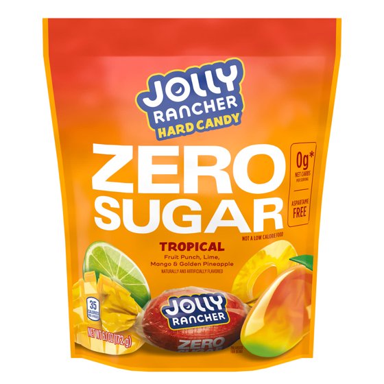 Jolly Rancher Zero Sugar Tropical Fruit Flavored Hard Candy, Bag 6.1 oz product-image