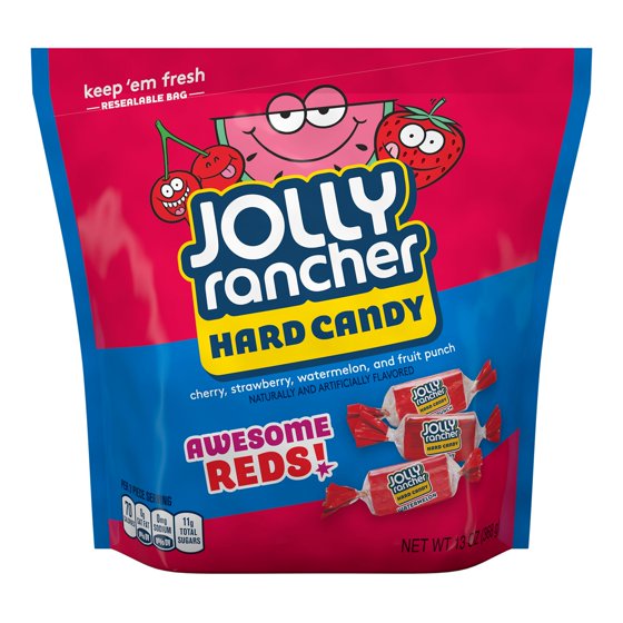 Jolly Rancher Awesome Reds Assorted Fruit Flavored Hard Candy, Bag 13 oz product-image