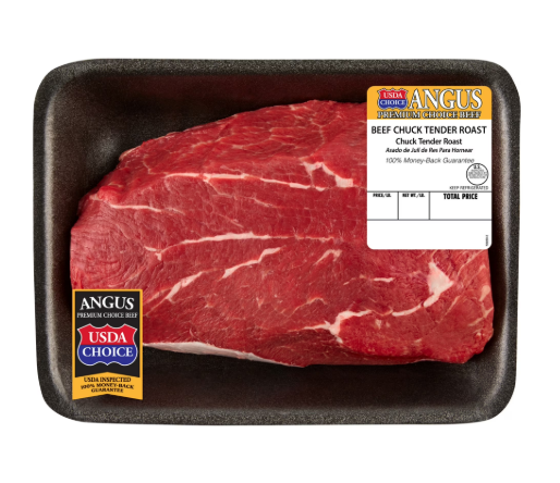 Chuck Tender Roast, Choice Angus Beef, Tray, Fresh, 1.62 - 3.73 lb product-image