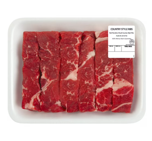 Chuck Country Style Beef Ribs, Boneless, 6 per Tray, Fresh, 1.25 - 2.99 lb product-image