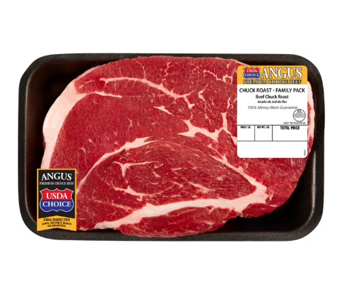 Chuck Roast, Choice Angus Beef, Tray, Family Pack, Fresh, 3.25 - 4.25 lb product-image