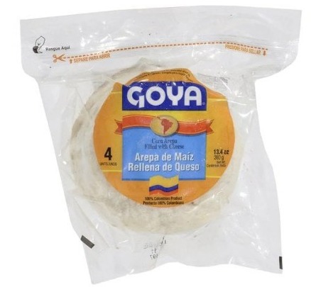 Goya Corn Arepa Filled with Cheese, 13.4 oz, 4 Count product-image