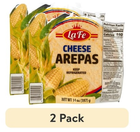 (2 pack) La Fe Arepa con Queso, 15 oz product-image