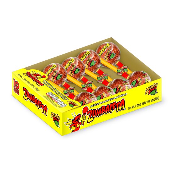 Zumba Pica Zumbaleta Tamarind Lollipops, Mexican Tamarind Flavored Lollipops, 10 Count product-image