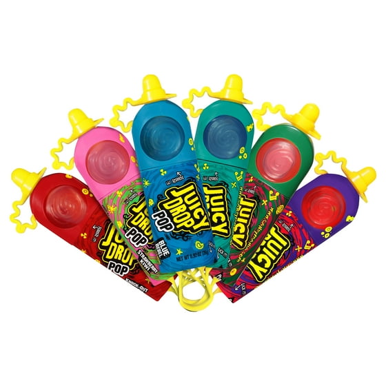 Juicy Drop Pop Sweet Lollipops Candy with Sour Liquid, Assorted Flavors, .92oz product-image