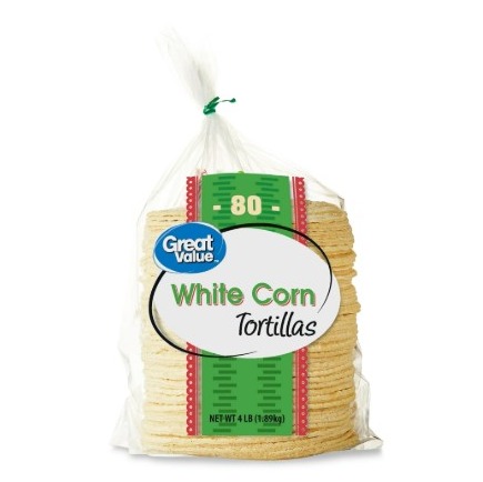 Great Value White Corn Tortillas, 66.67 oz, 80 Count product-image