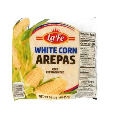 La Fe White Corn Arepas 12 x 16 Ounce (454g) 5- count product-image
