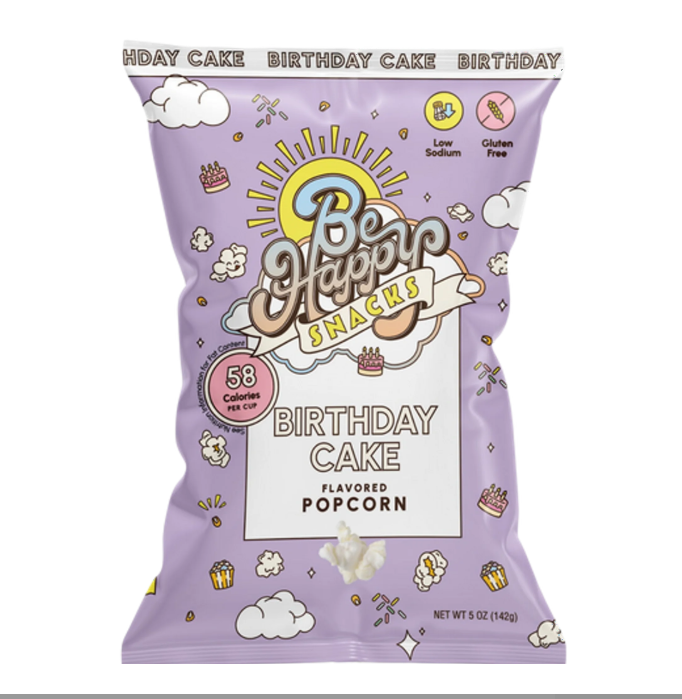 (2 pack) Be Happy Snacks Birthday Cake 5oz Popcorn product-image