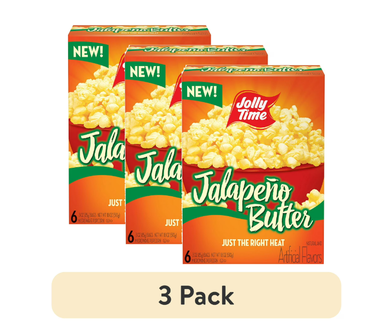 (3 pack) JOLLY TIME Jalapeno Butter Pop Corn 6pk product-image